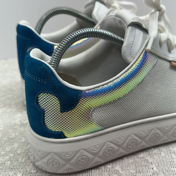 TORY BURCH Ladybug Lace Up Low Top Sneakers Shoes Women's 10.5 - Picture 3 of 12